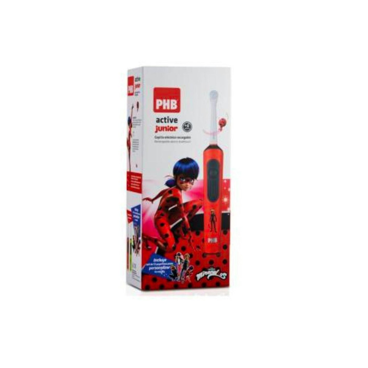 CEPILLO ELEC PHB JUNIOR LADYBUG +6 AÑOS ROJO/VERDE